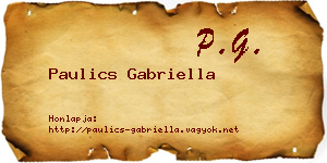 Paulics Gabriella névjegykártya
