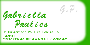 gabriella paulics business card